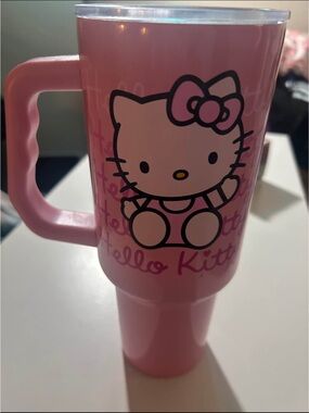 Hello Kitty Pink Insulated Travel Mug with Handle